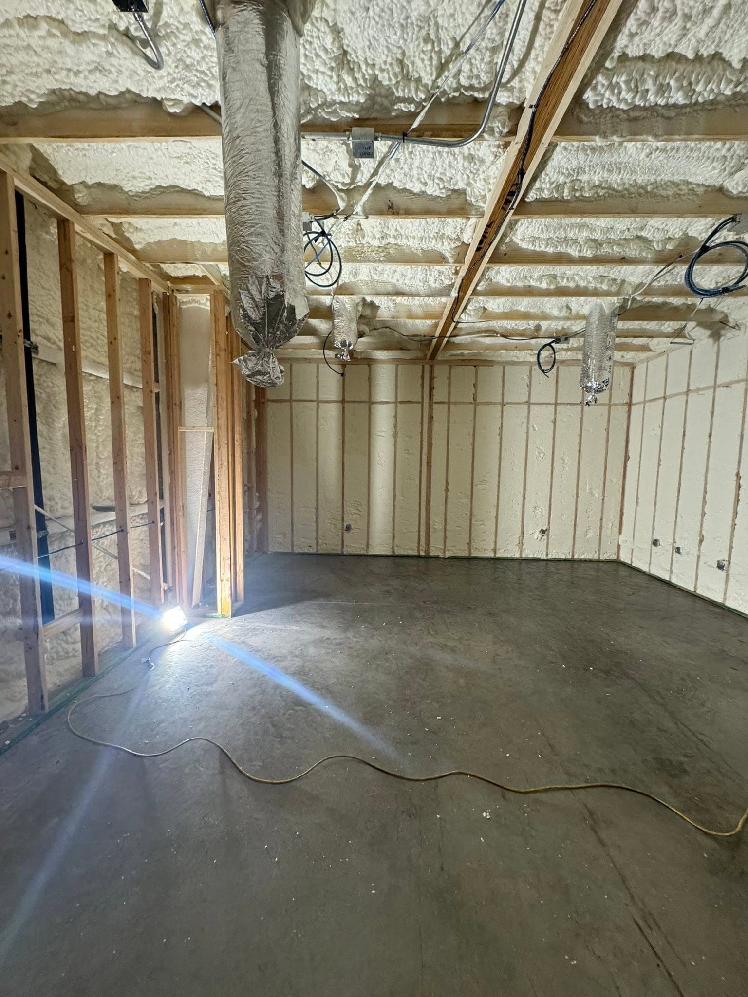 New ductwork installed above a commercial interior